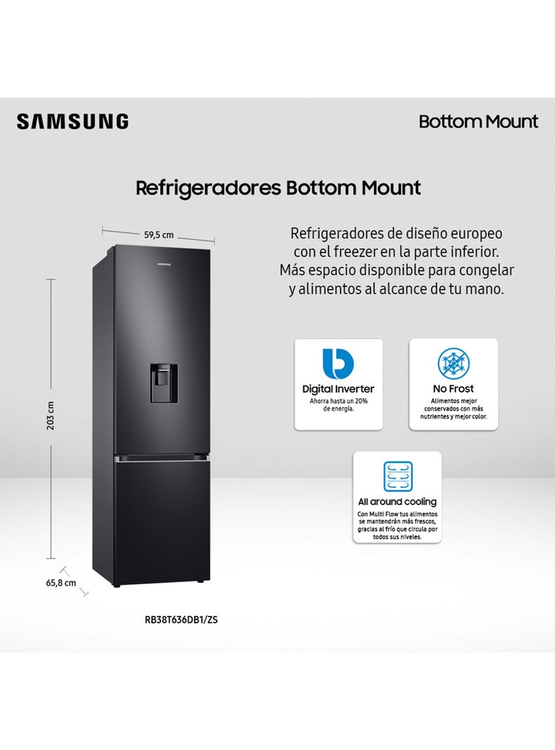 Refrigerador No Frost 376 Litros RB38T636DB1/ZS-1