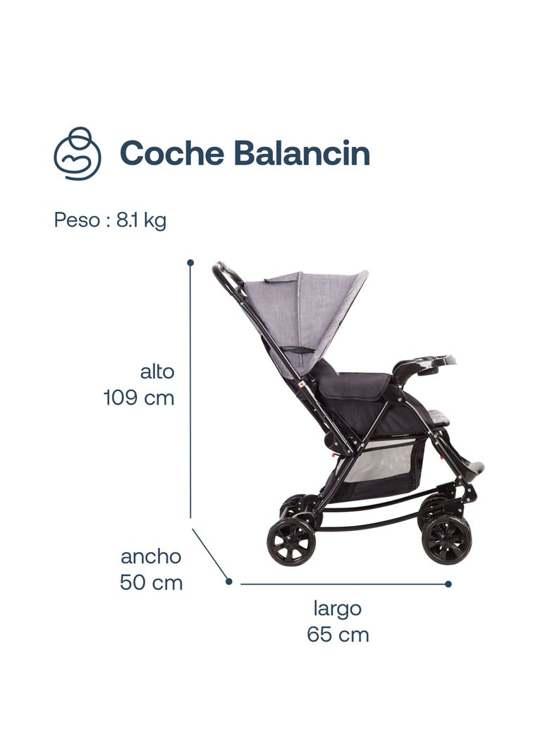 Coche Balancín Gris Sx Mel-5