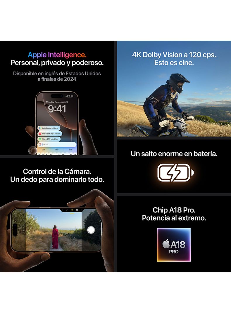 iPhone 16 Pro Max 1TB Titanio Negro Liberado-6