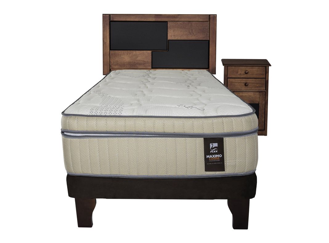 Cama Europea Choc Máximo 1.5 Plazas + Set Muebles Colonia-0