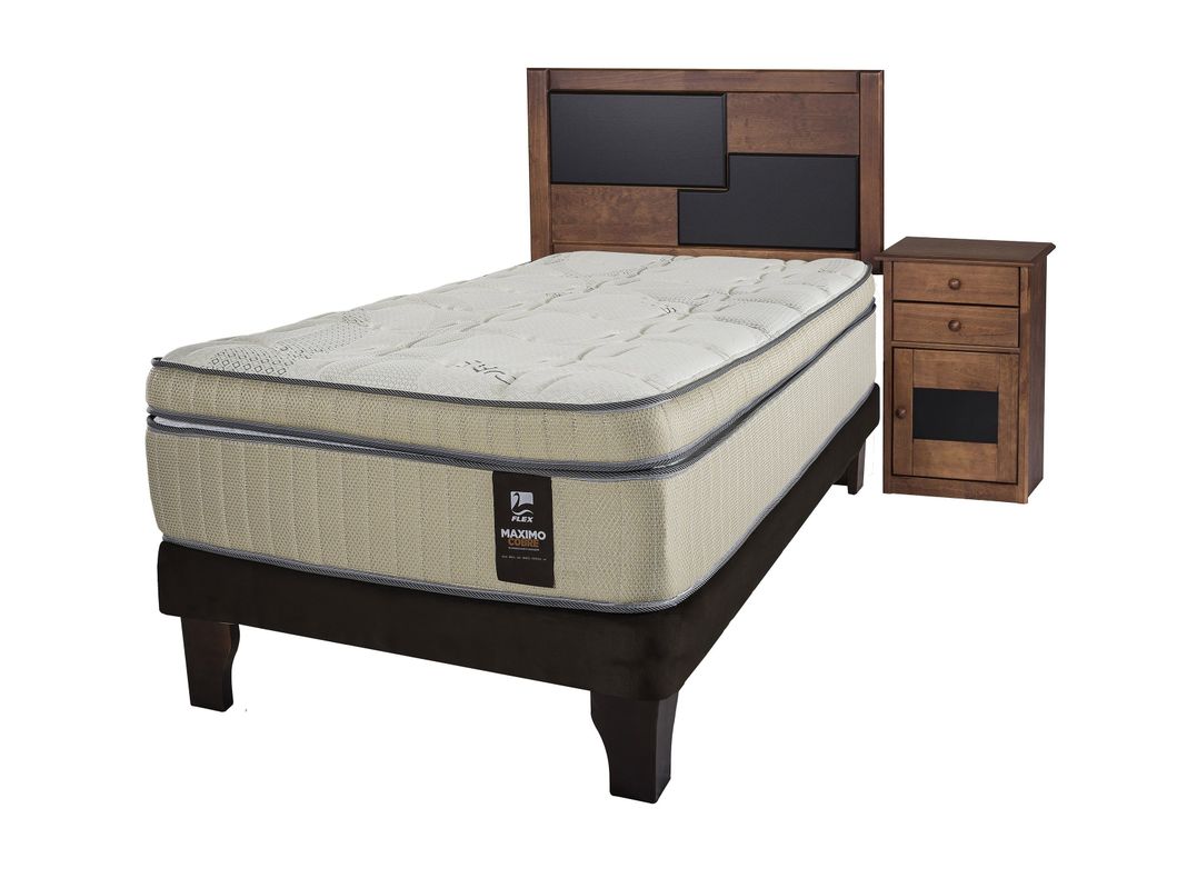 Cama Europea Choc Máximo 1.5 Plazas + Set Muebles Colonia-1