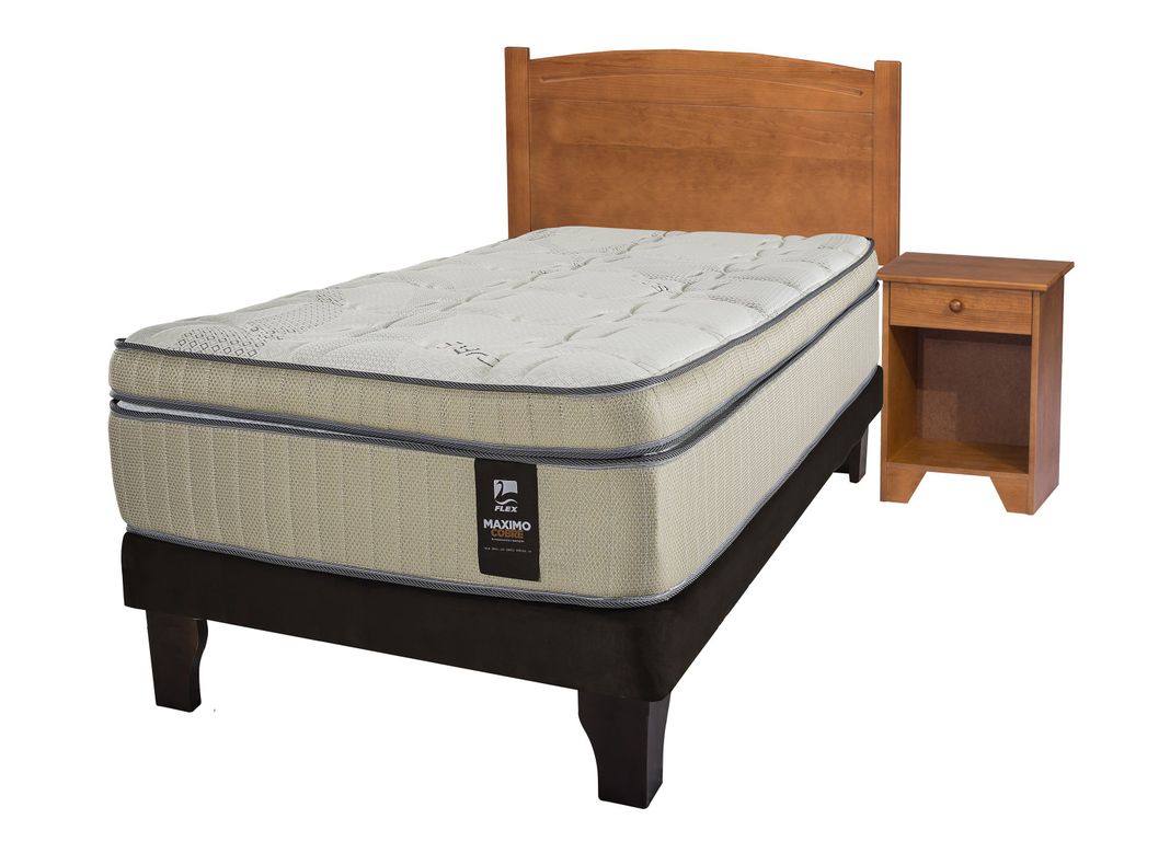 Cama Europea Choc Máximo Cobre 1.5 Plazas + Set Muebles Arezzo-1
