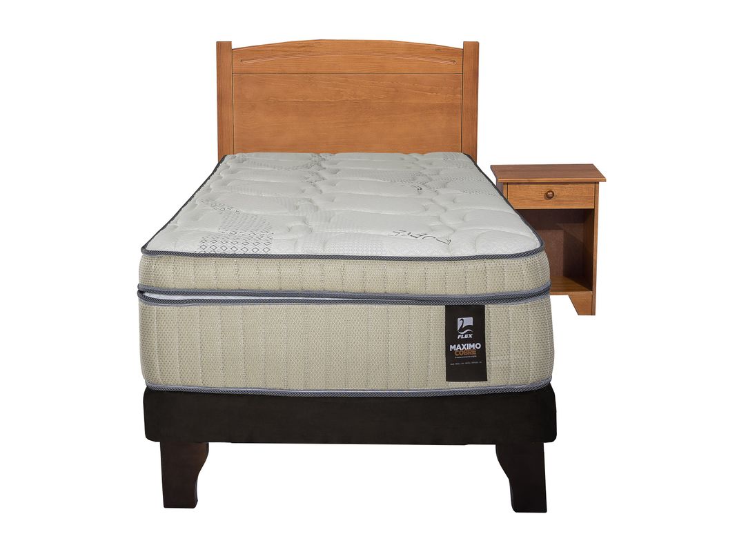 Cama Europea Choc Máximo Cobre 1.5 Plazas + Set Muebles Arezzo-0