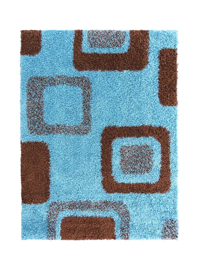 Alfombra Shaggy D1 133x180 cm Turquesa-0