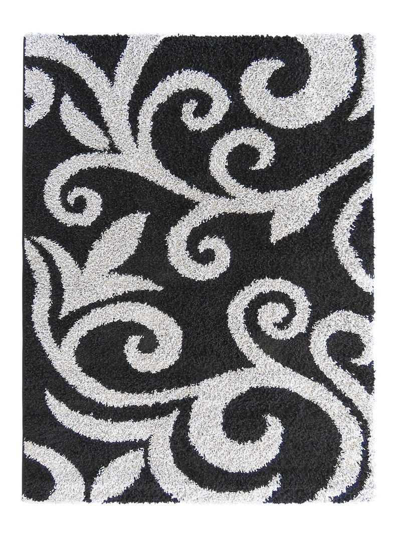 Alfombra Shaggy D5 133x180 cm Negro-0