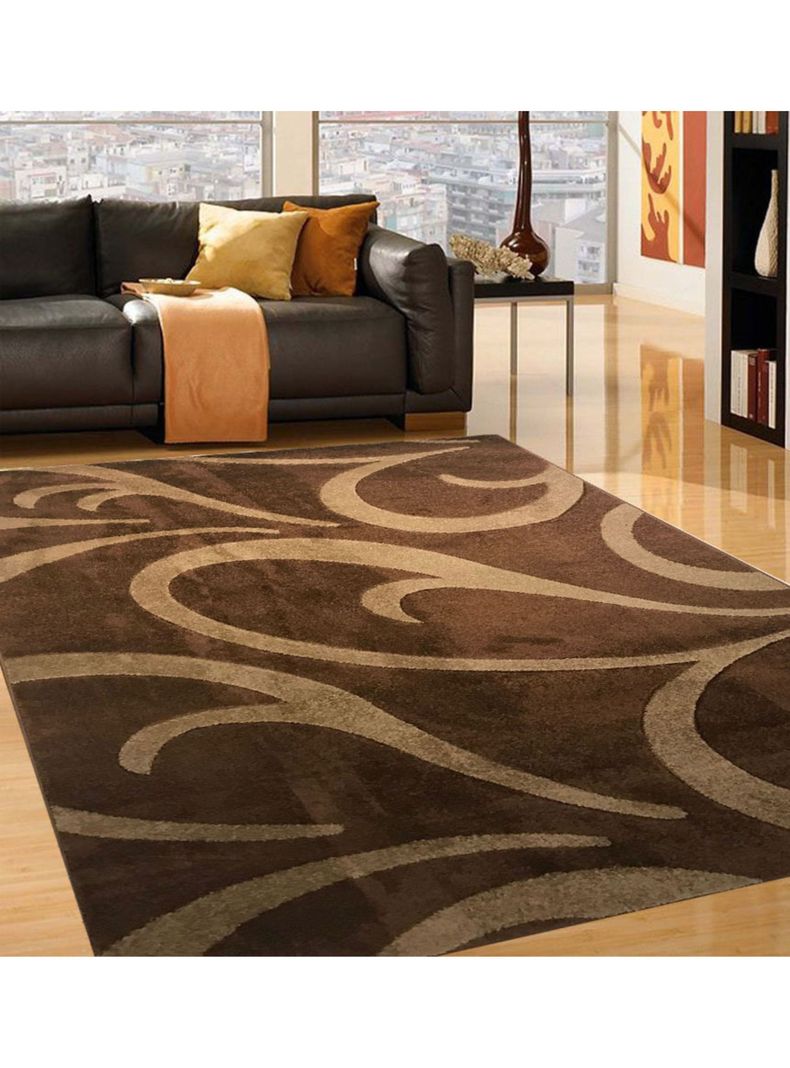 Alfombra Carved D3 133x180 cm Café-2