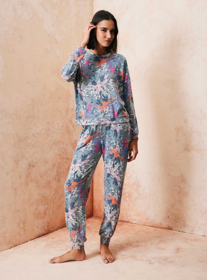 Pijama Full Estampado Tacto Afranelado-4