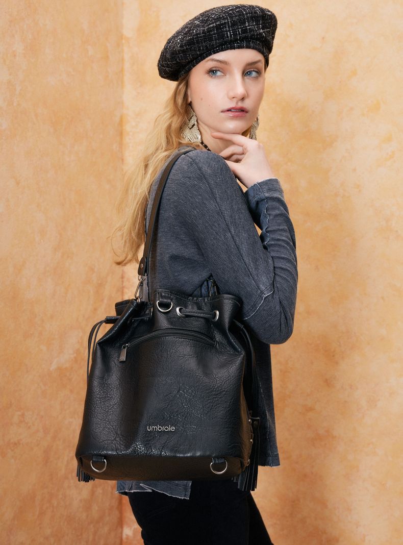 Cartera Ecocuero Straps Mochila Tachas-0
