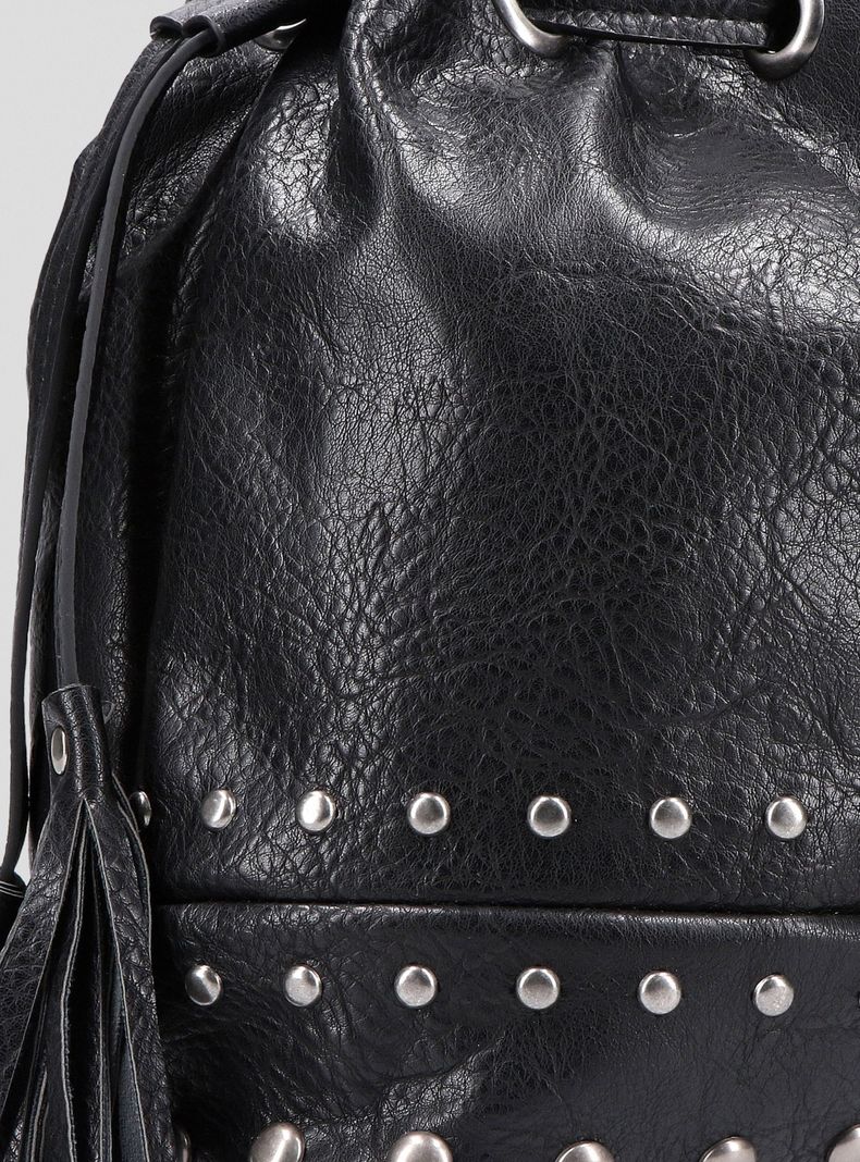 Cartera Ecocuero Straps Mochila Tachas-6