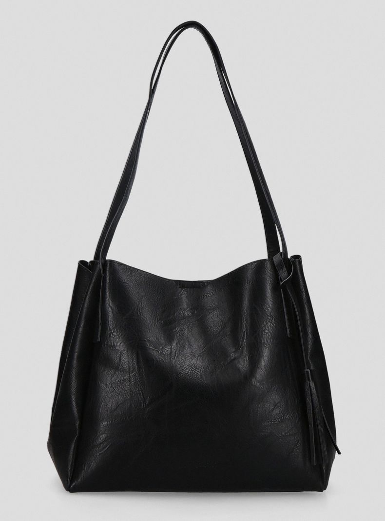 Cartera Ecocuero Lisa con Bolsillo Cierre-2