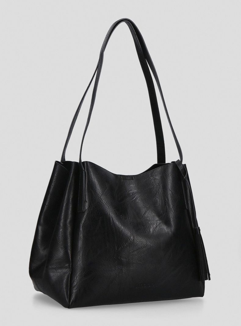 Cartera Ecocuero Lisa con Bolsillo Cierre-3