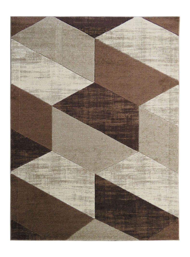 Alfombra Carved D4 133x180 cm Marrón-0
