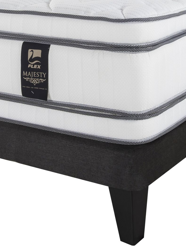 Cama Europea Majesty Base Dividida 2 Plazas + Respaldo Modern-3