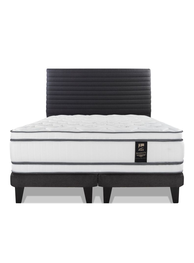Cama Europea Majesty Base Dividida 2 Plazas + Respaldo Modern-2
