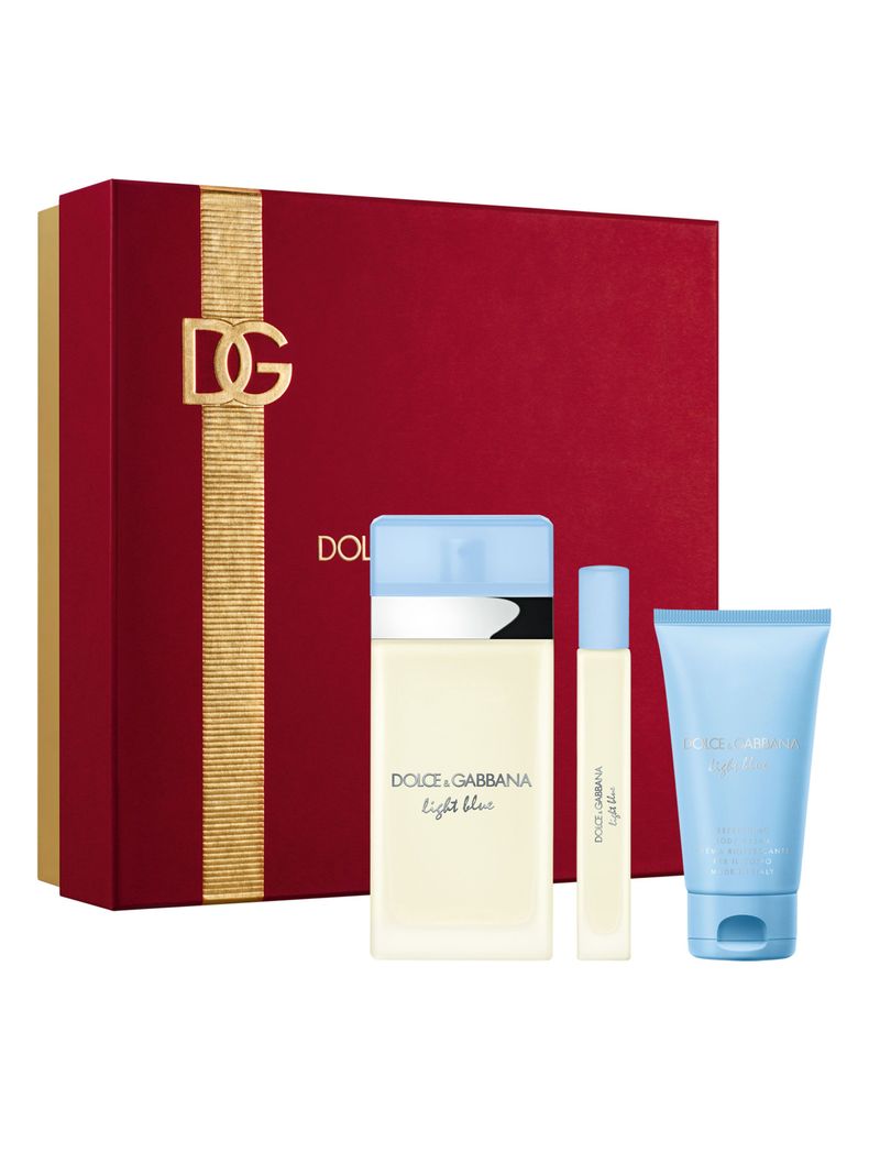 Set Perfume Light Blue EDT 100 ml+ Body Cream 50 ml + Travel Size Dolce&Gabbana-0