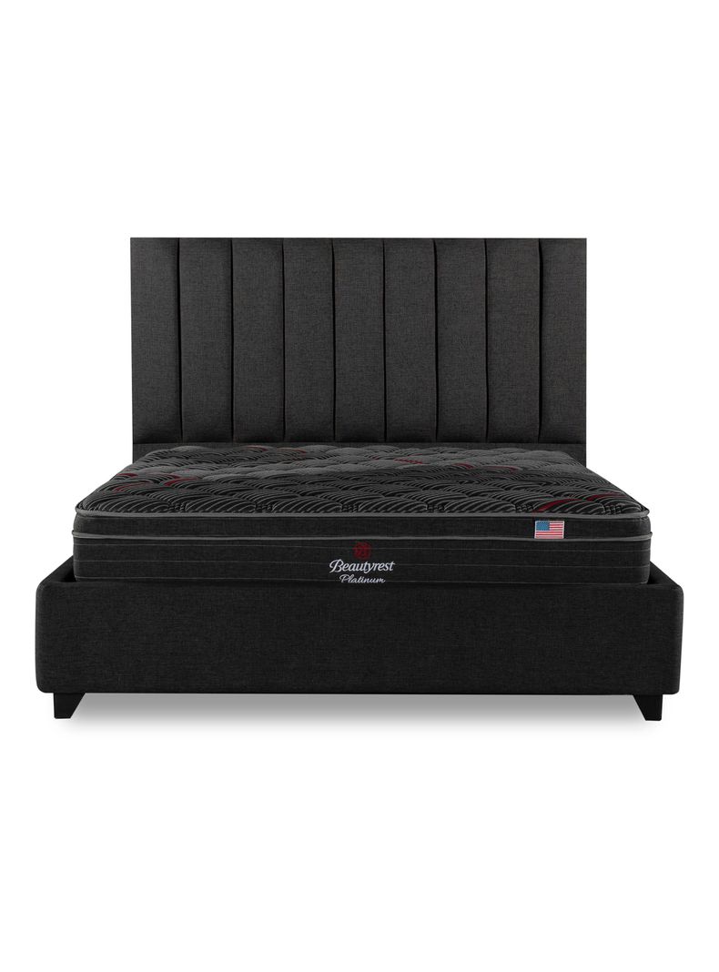 Cama Europea Bignest Platinum Base Dividida 2 Plazas + Respaldo Tibet Marengo-1