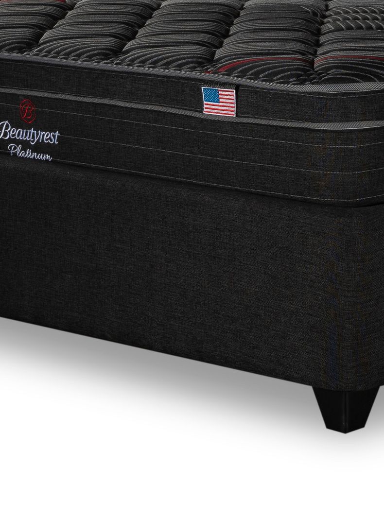 Cama Europea Bignest Platinum Base Dividida 2 Plazas + Respaldo Tibet Marengo-3
