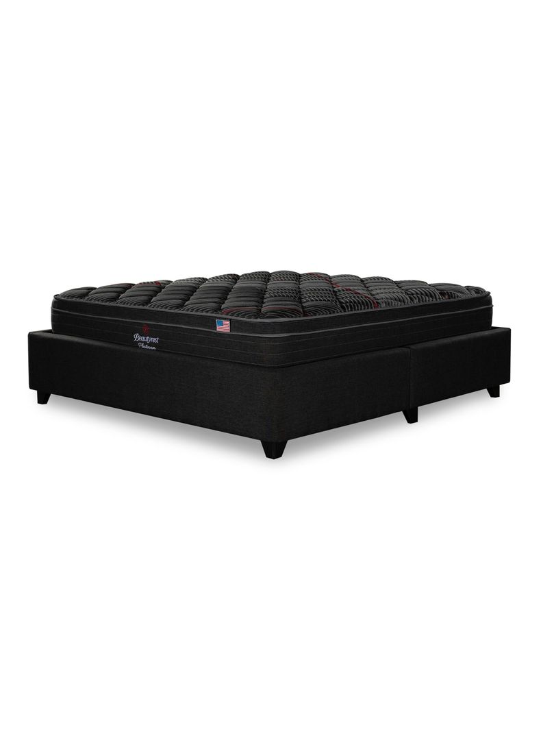 Cama Europea Bignest Platinum Base Dividida 2 Plazas + Respaldo Tibet Marengo-2