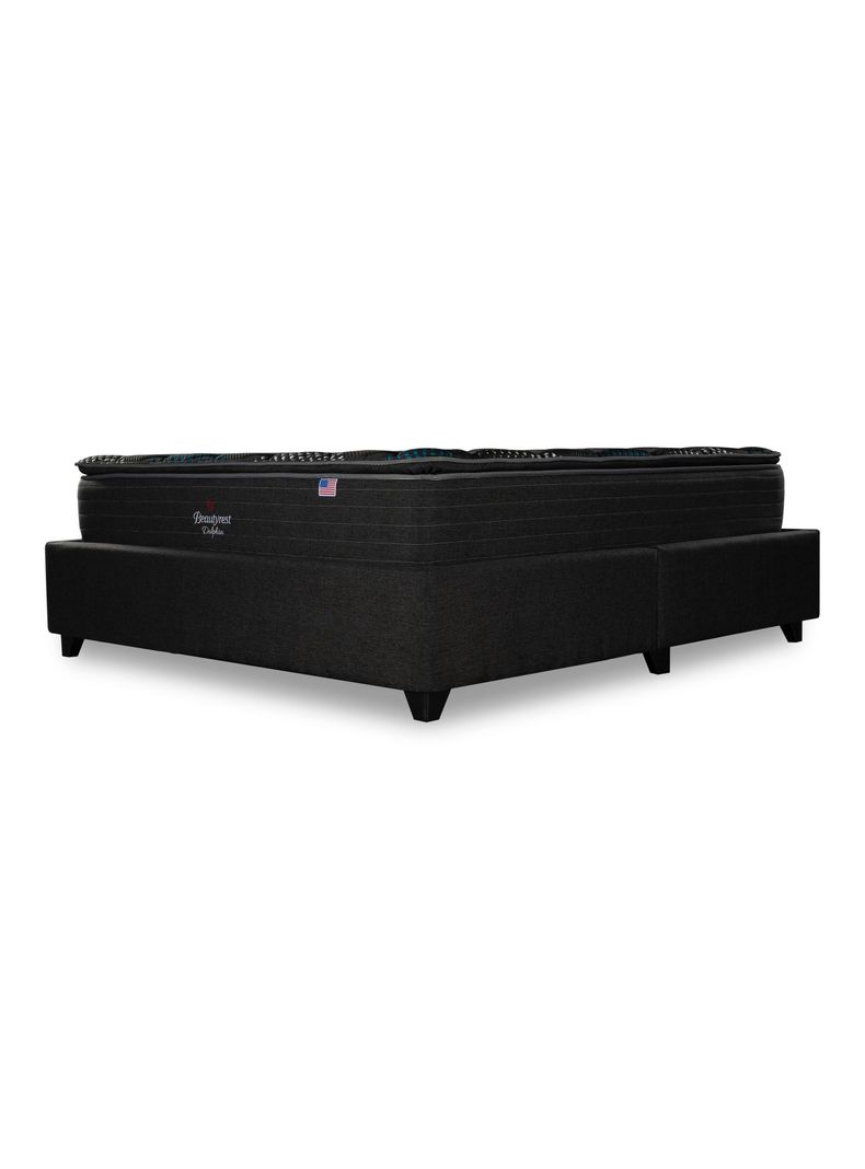 Cama Europea Bignest Dolphin Base Dividida 2 Plazas + Respaldo Tibet Marengo-0