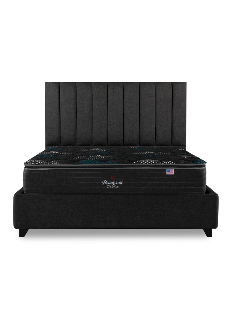 Cama Europea Bignest Dolphin Base Dividida 2 Plazas + Respaldo Tibet Marengo-1