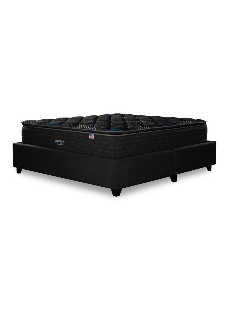 Cama Europea Bignest Dolphin Base Dividida 2 Plazas + Respaldo Tibet Marengo-2