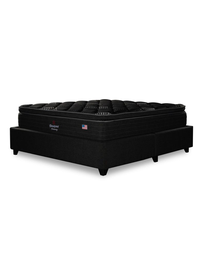 Cama Europea Bignest Harmony Base Dividida 2 Plazas + Respaldo Tibet Marengo-2