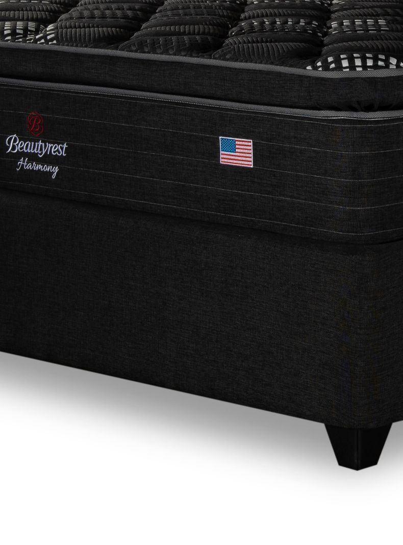 Cama Europea Bignest Harmony Base Dividida 2 Plazas + Respaldo Tibet Marengo-3