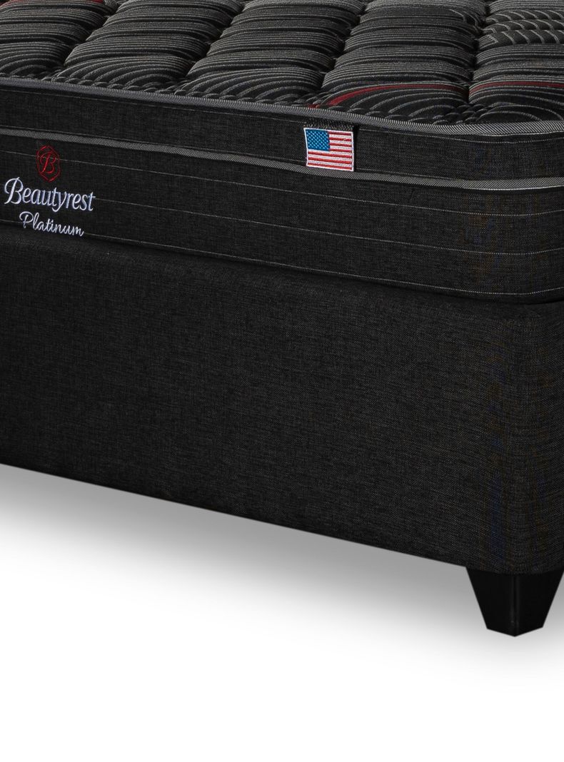 Cama Europea Bignest Platinum Base Dividida 2 Plazas + Respaldo Tignes Marengo-3