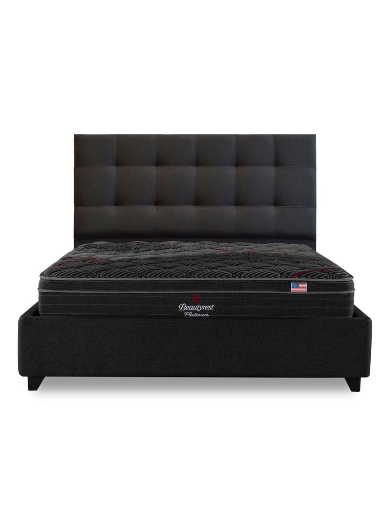 Cama Europea Bignest Platinum Base Dividida 2 Plazas + Respaldo Tignes Marengo-1