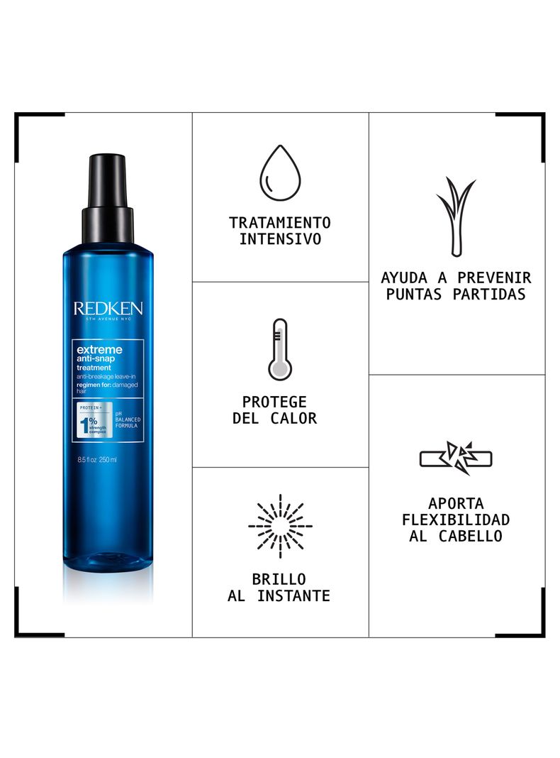 Tratamiento Leave-In anti quiebre Reparación Cabello Dañado Anti-Snap Extreme 240ml-2