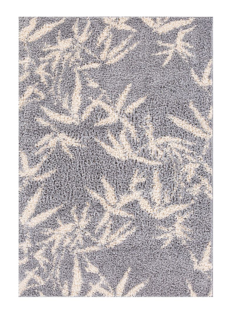 Alfombra Shaggy Guiza 150x200 cm Gris-0