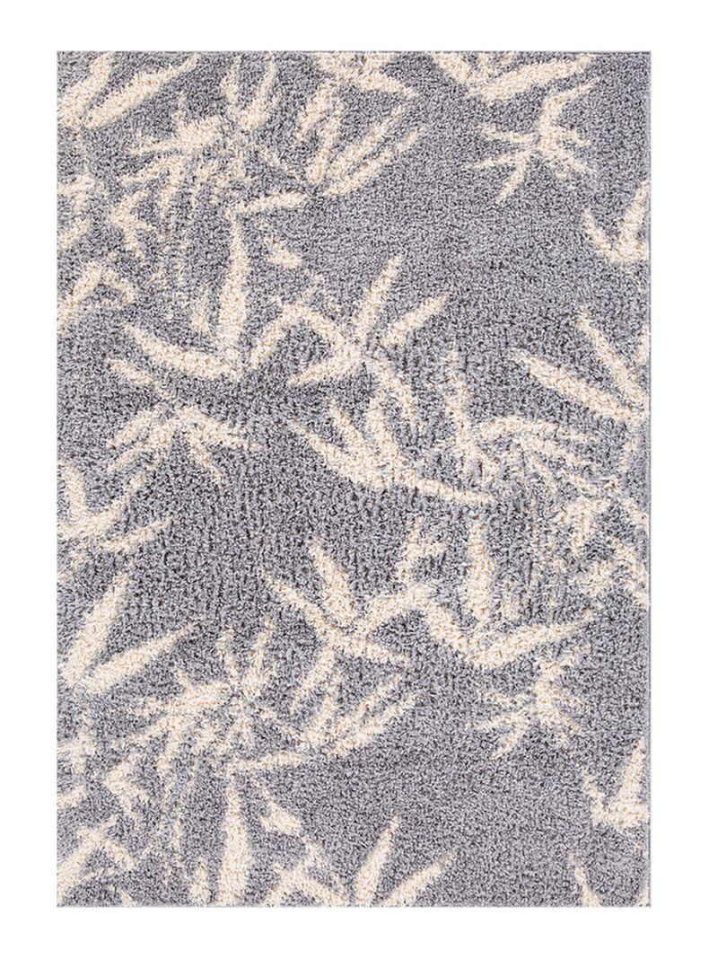 Alfombra Shaggy Guiza 170x230 cm Gris-0