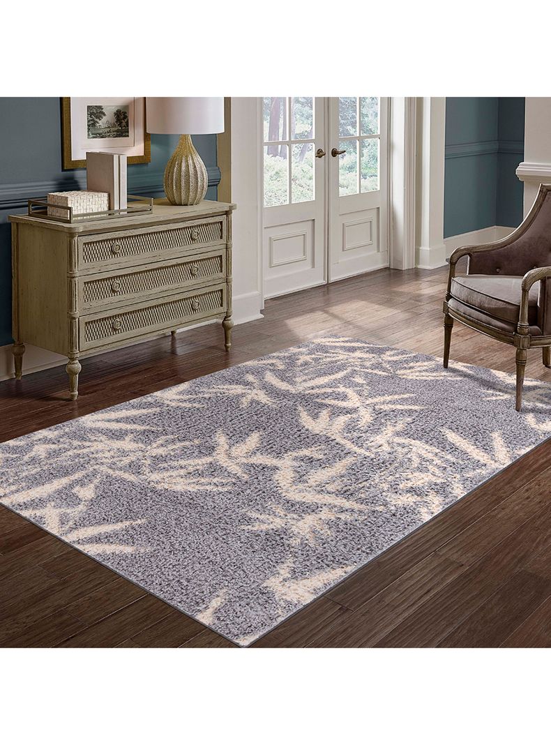 Alfombra Shaggy Guiza 170x230 cm Gris-1