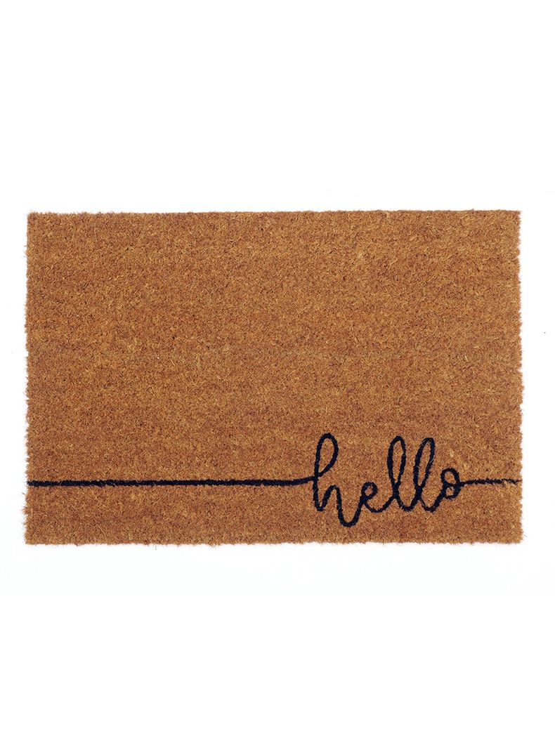 Limpiapiés Hello 45x75 cm Café-0