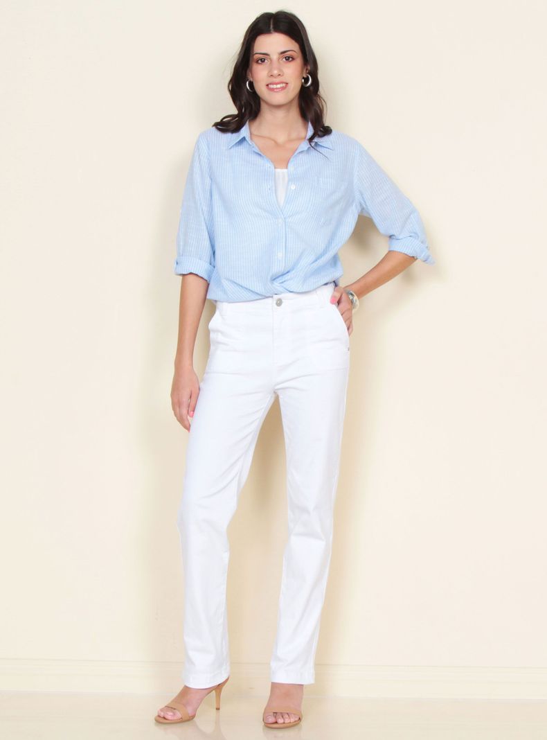 Jeans Recto Cargo Tiro Alto Pretina Básica-3