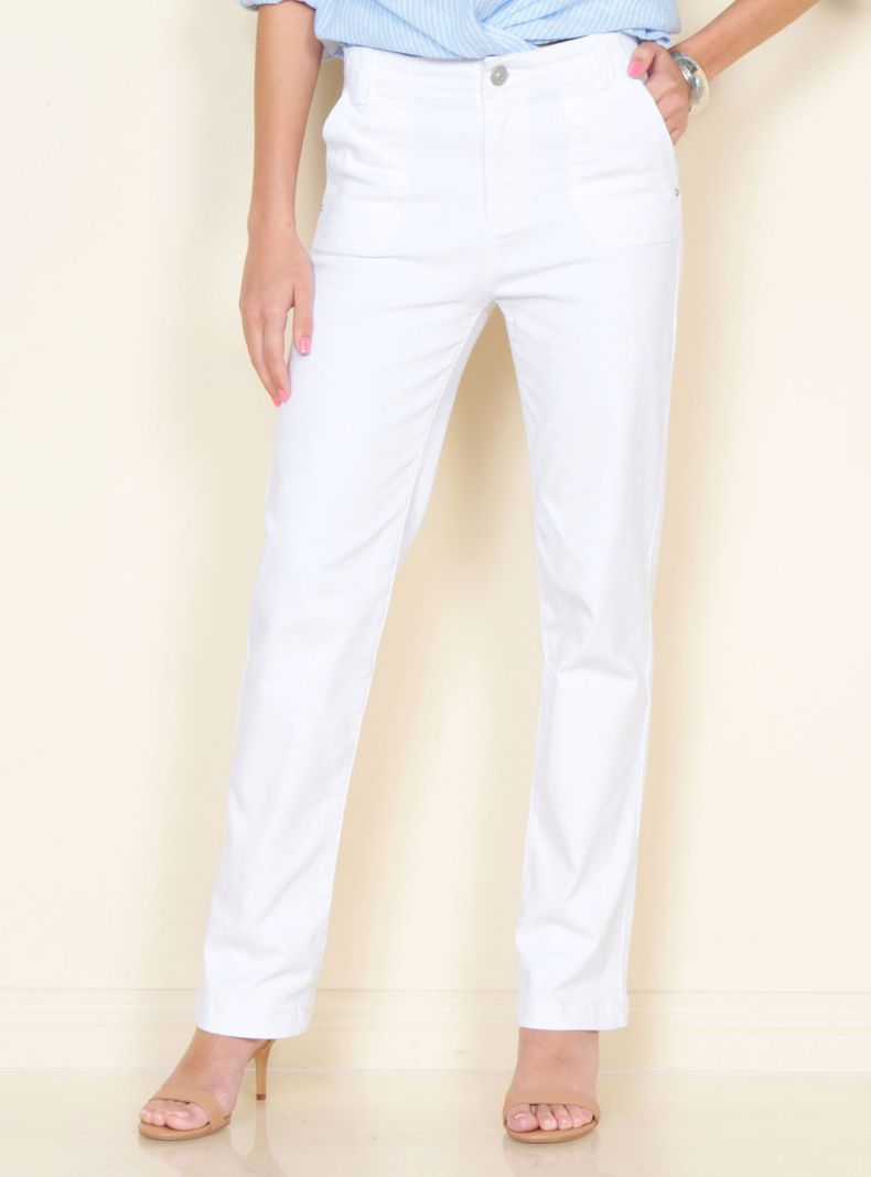 Jeans Recto Cargo Tiro Alto Pretina Básica-0