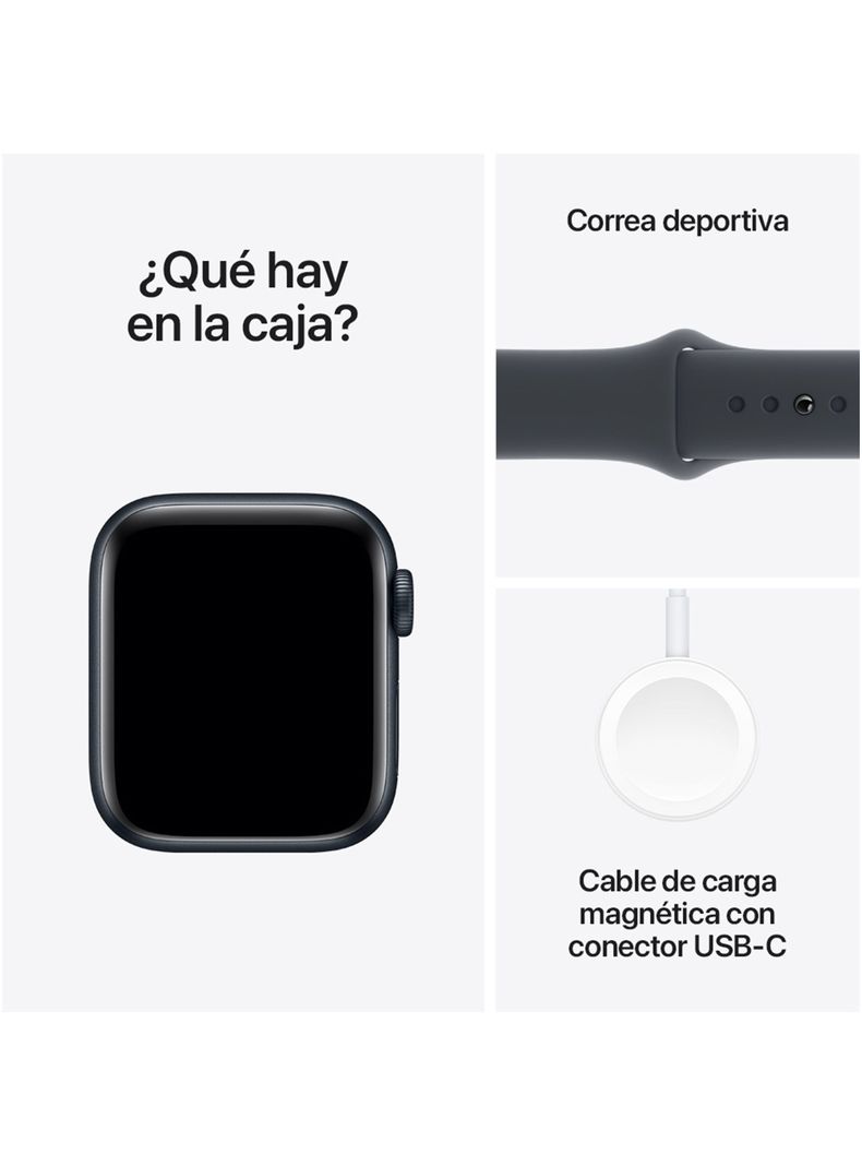 Apple Watch SE GPS Caja Aluminio 40mm Correa Deportiva Medianoche Talla S/M-6