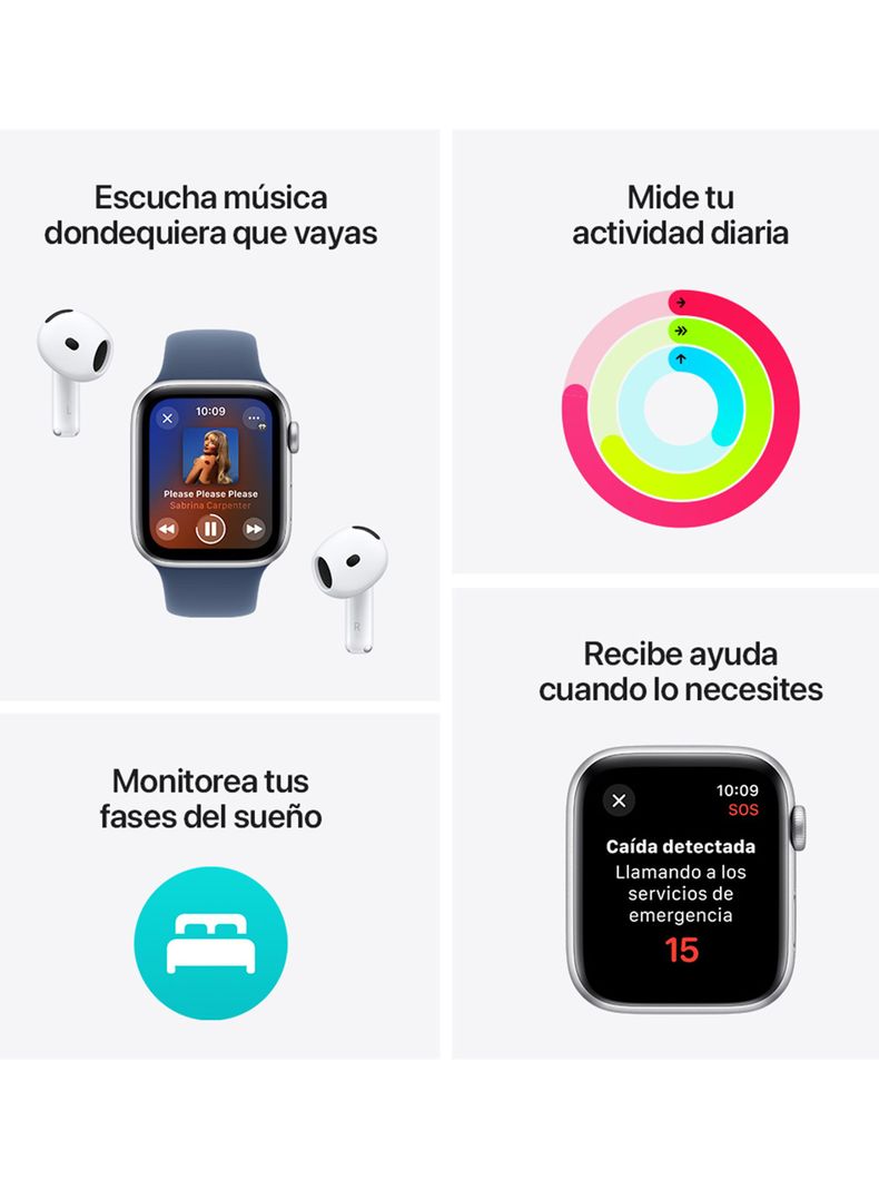 Apple Watch SE GPS Caja Aluminio 40mm Correa Deportiva Medianoche Talla S/M-2