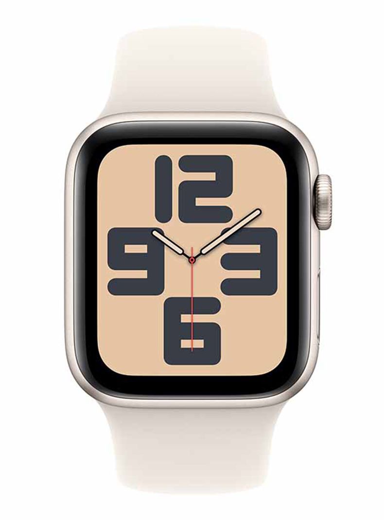 Apple Watch SE GPS Caja Aluminio 40mm Correa Deportiva Blanco Estelar Talla S/M-1