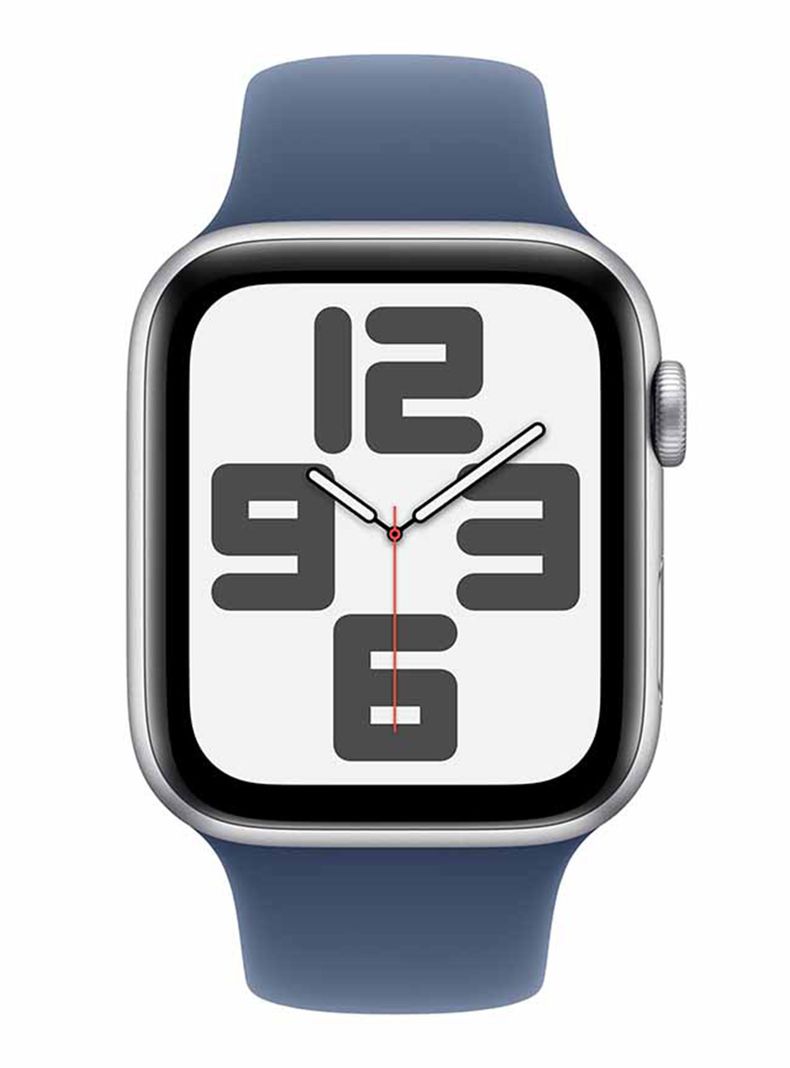 Apple Watch SE GPS Caja Aluminio Plata 44mm Correa Deportiva Azul Denim Talla M/L-1