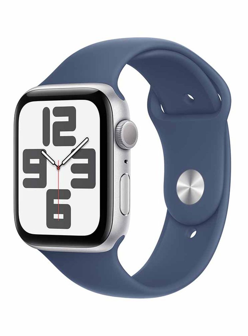 Apple Watch SE GPS Caja Aluminio Plata 44mm Correa Deportiva Azul Denim Talla M/L-0