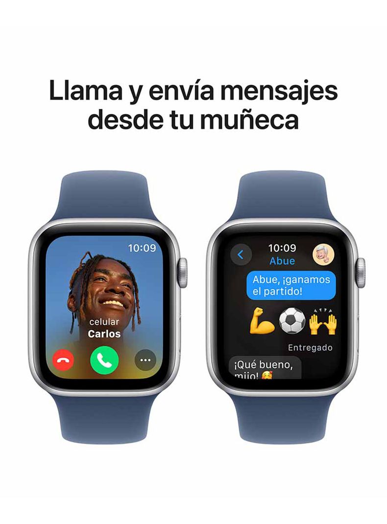 Apple Watch SE GPS Caja Aluminio Plata 44mm Correa Deportiva Azul Denim Talla M/L-3