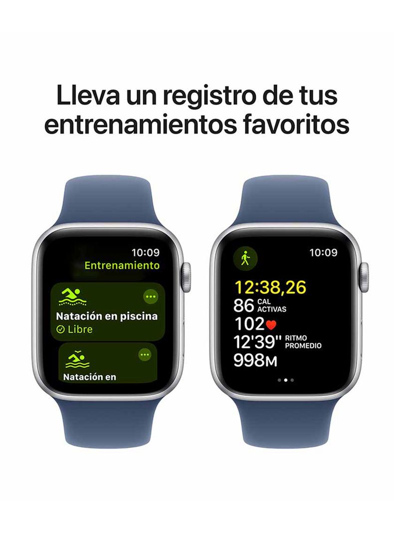 Apple Watch SE GPS Caja Aluminio Plata 44mm Correa Deportiva Azul Denim Talla M/L-5