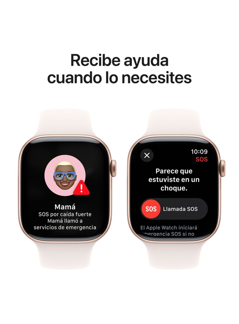 Apple Watch Series 10 GPS Caja Aluminio Oro Rosado 46mm Correa Deportiva Rosado Rubor Talla M/L-5