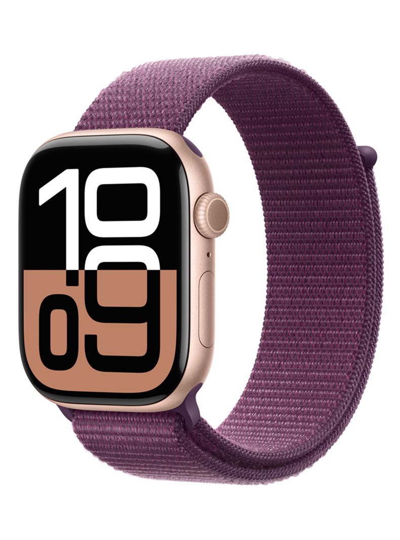Apple Watch Series 10 GPS Caja Aluminio Oro Rosado 46mm Correa Loop Deportiva Ciruela-0