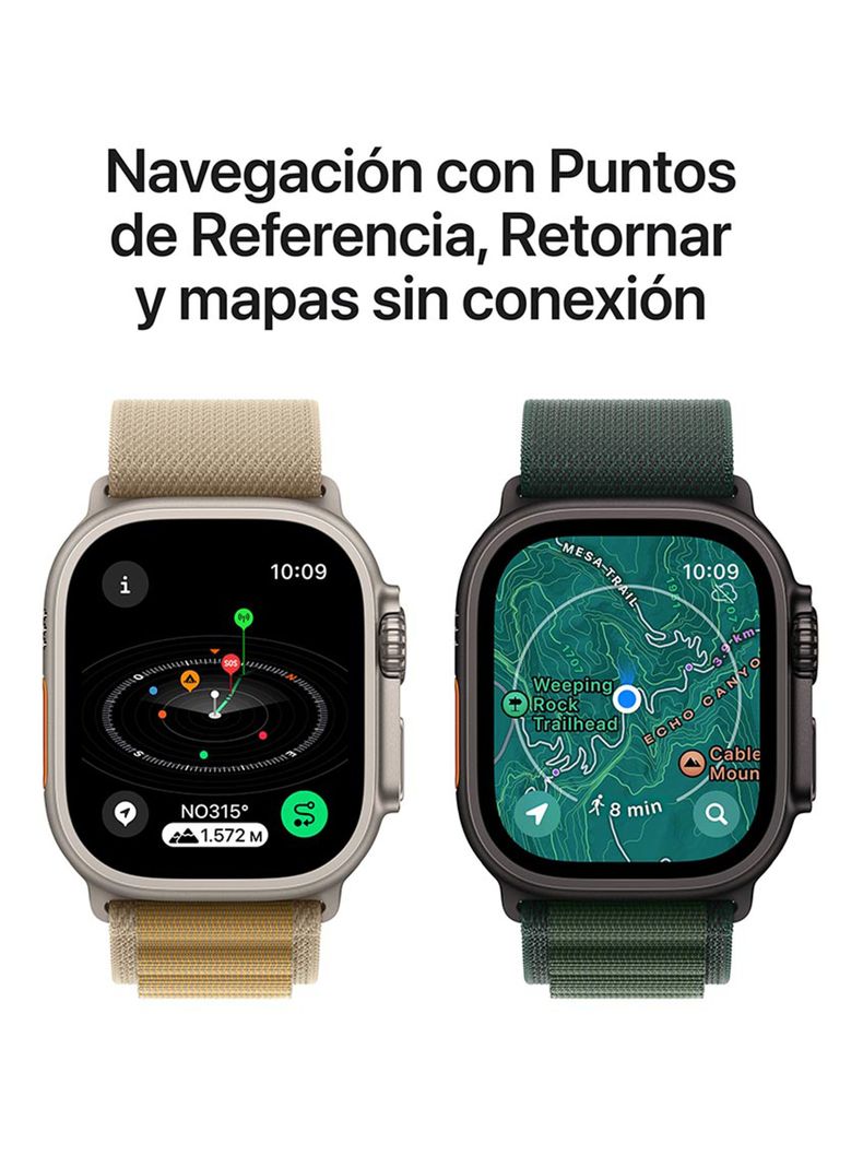 Apple Watch Ultra 2 GPS + Cellular Caja Titanio Natural 49mm Correa Loop Alpine Canela Talla M-5