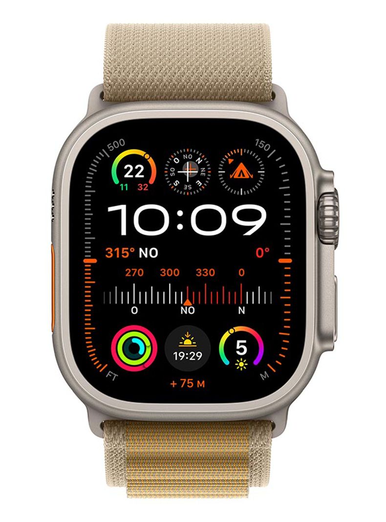 Apple Watch Ultra 2 GPS + Cellular Caja Titanio Natural 49mm Correa Loop Alpine Canela Talla L-1