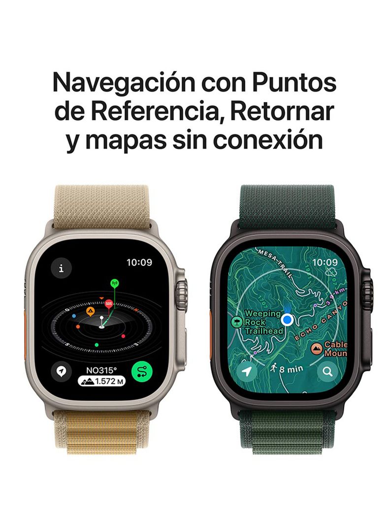 Apple Watch Ultra 2 GPS + Cellular Caja Titanio Natural 49mm Correa Loop Trail Azul Talla M/L-5