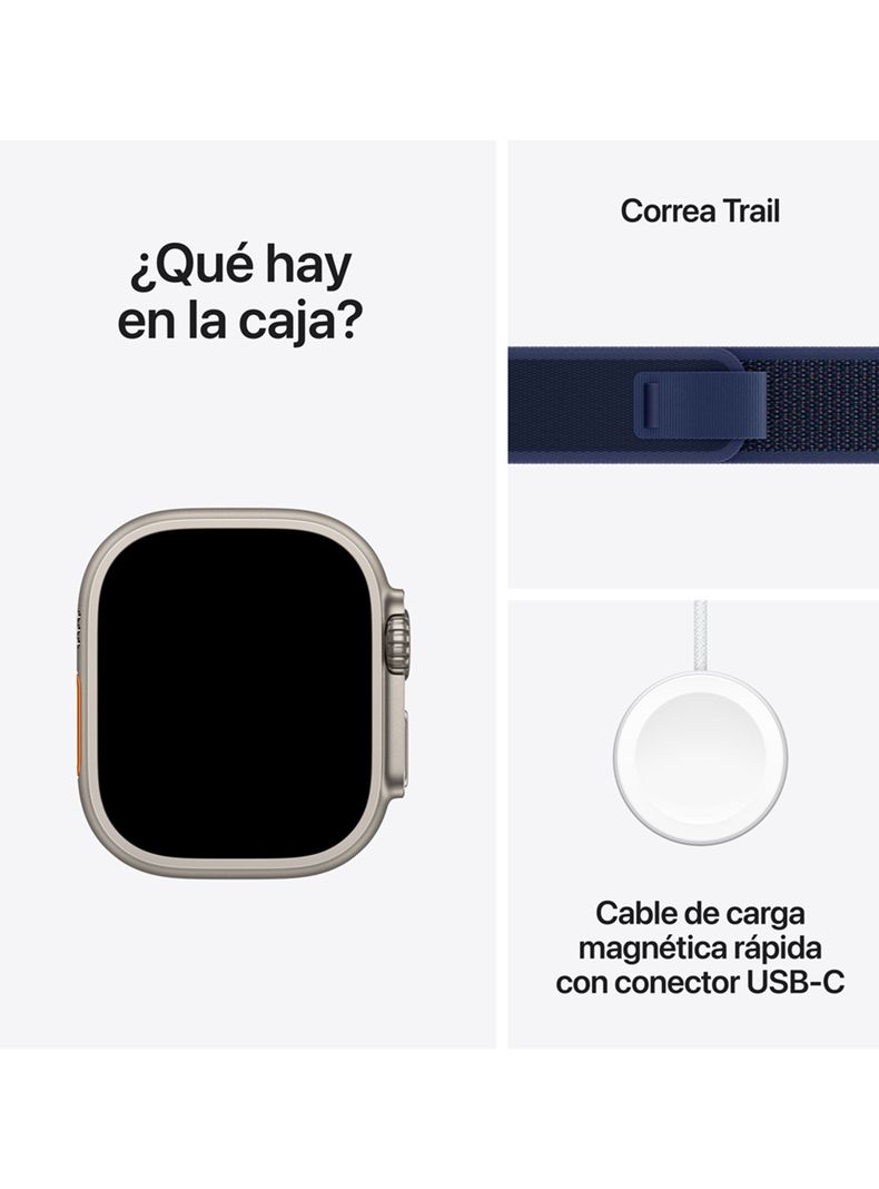 Apple Watch Ultra 2 GPS + Cellular Caja Titanio Natural 49mm Correa Loop Trail Azul Talla M/L-8