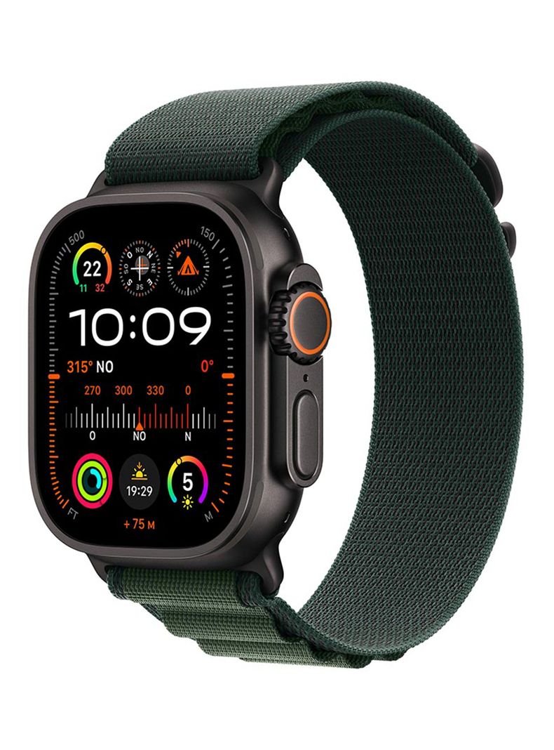 Apple Watch Ultra 2 GPS + Cellular Caja Titanio Negro 49 mm Correa Loop Alpine Verde Oscuro Talla M-0
